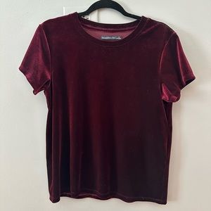 Velvet maroon T-shirt